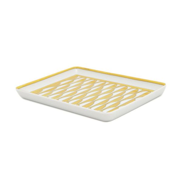 エルメス 長方形プレート ソレイユ・ドゥ・エルメス PM ポーセリン HERMES 食器 ギフト 白