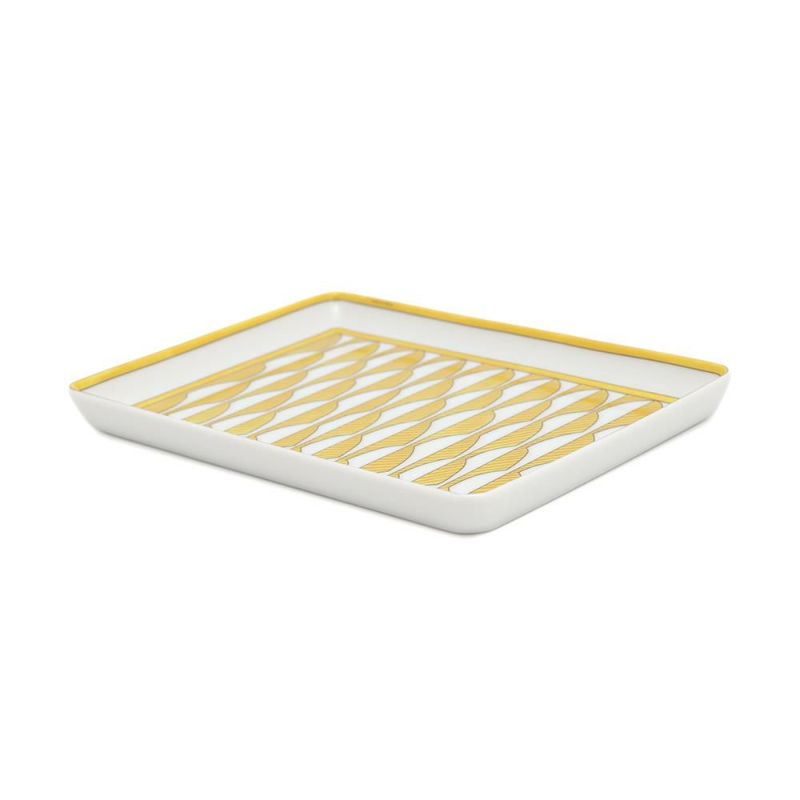 エルメス 長方形プレート ソレイユ・ドゥ・エルメス PM ポーセリン HERMES 食器 ギフト 白