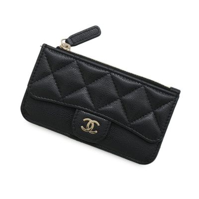 値下げ！CHANELジップ コインケース キャビアスキン ゴールド金具ココマーク CHANEL シャネル ココマーク コインケース ブラック キャビア
