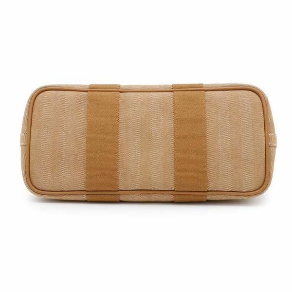 エルメス ハンドバッグ ヴァルパライソPM ゴールド/シルバー金具 トワルシェブロン □K刻印 HERMES