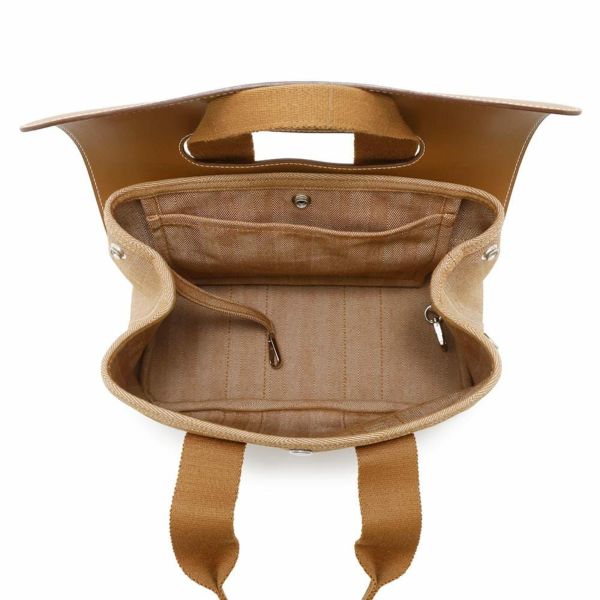 エルメス ハンドバッグ ヴァルパライソPM ゴールド/シルバー金具 トワルシェブロン □K刻印 HERMES