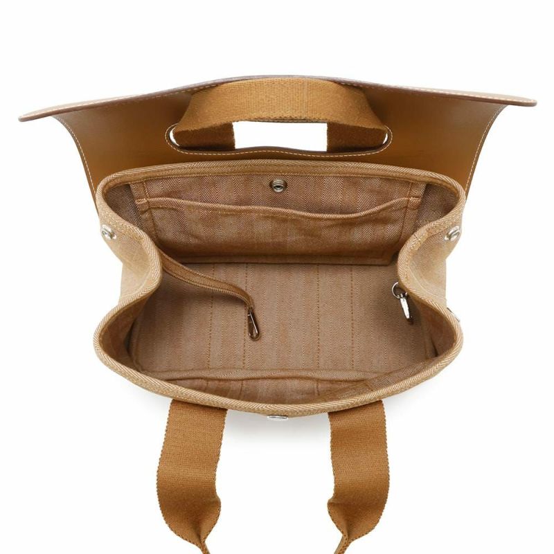 エルメス ハンドバッグ ヴァルパライソPM ゴールド/シルバー金具 トワルシェブロン □K刻印 HERMES