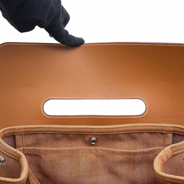 エルメス ハンドバッグ ヴァルパライソPM ゴールド/シルバー金具 トワルシェブロン □K刻印 HERMES