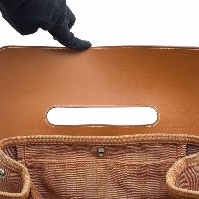 エルメス ハンドバッグ ヴァルパライソPM ゴールド/シルバー金具 トワルシェブロン □K刻印 HERMES