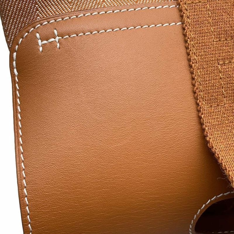 エルメス ハンドバッグ ヴァルパライソPM ゴールド/シルバー金具 トワルシェブロン □K刻印 HERMES