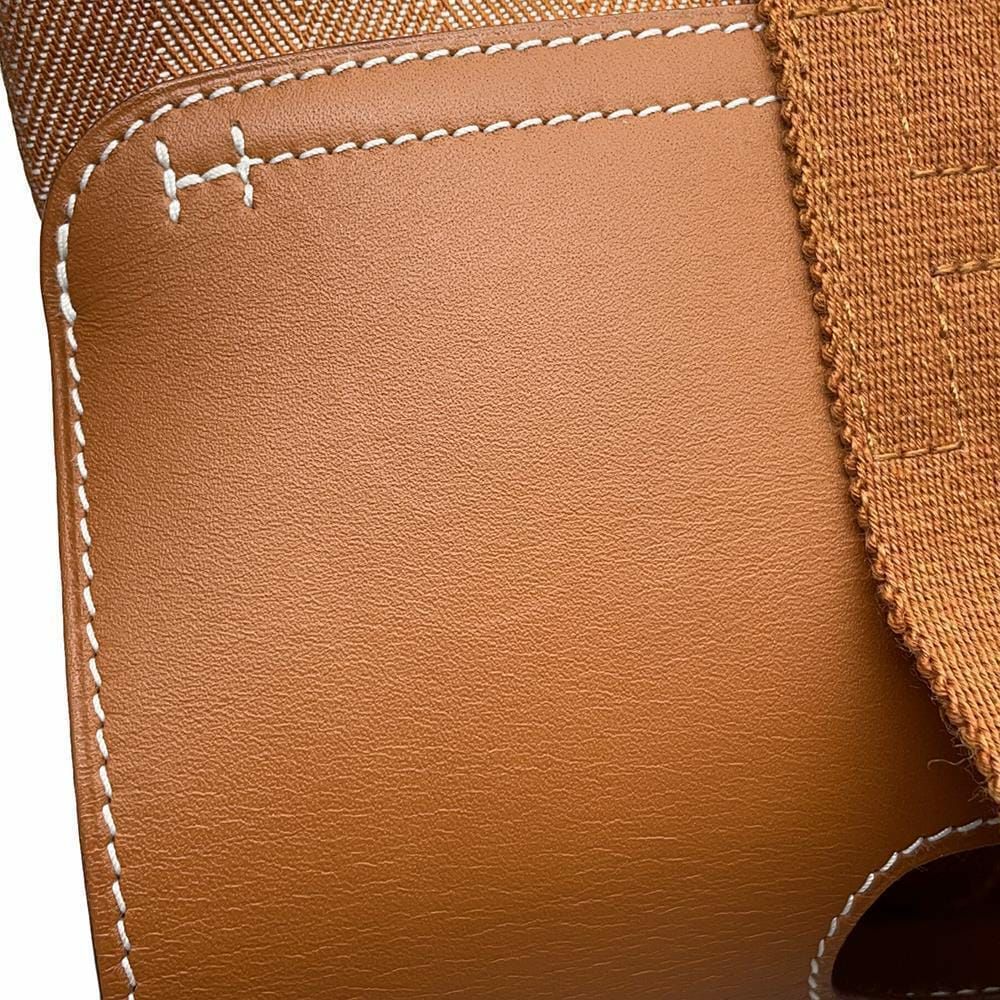 エルメス ハンドバッグ ヴァルパライソPM ゴールド/シルバー金具 トワルシェブロン □K刻印 HERMES