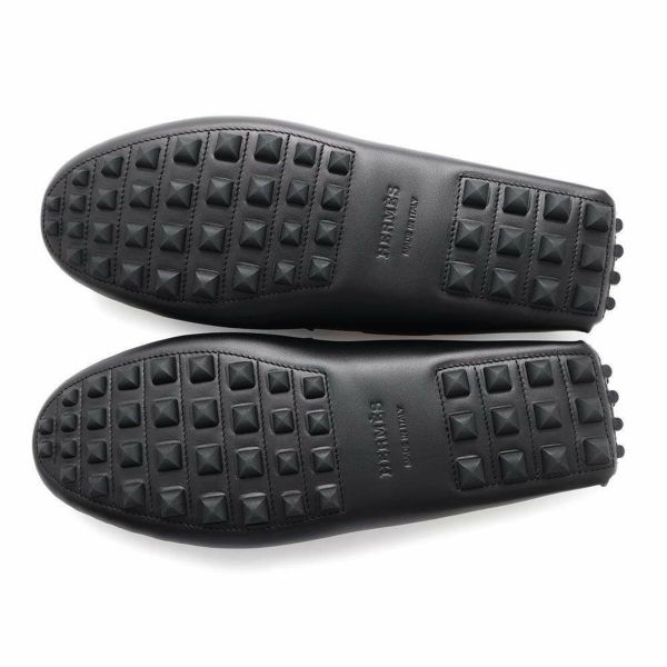 エルメス モカシン アーヴィング Irving レザー メンズサイズ41.5 HERMES 靴 黒