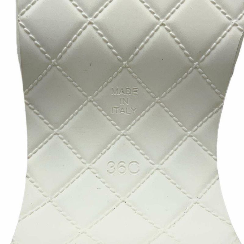 シャネル サンダル ココマーク 厚底 ウェッジソール スパンコール ツイード レディースサイズ36C G45621 CHANEL 靴 黒 白