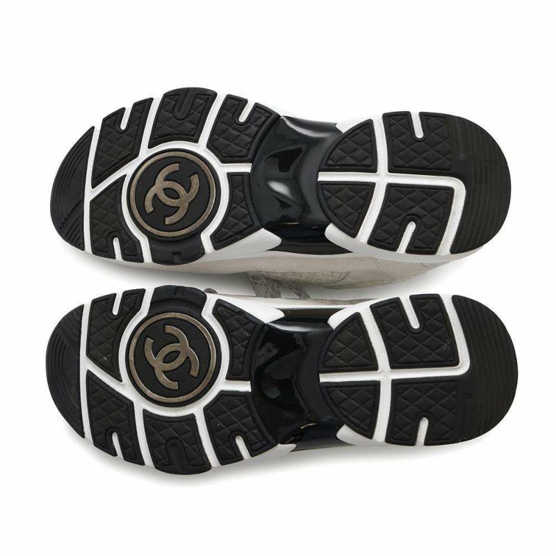 シャネル スニーカー ココマーク ツイード レディースサイズ37 G38299 CHANEL 靴 白