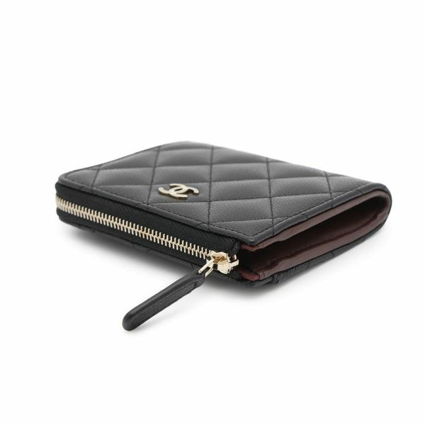 シャネル コインケース マトラッセ ココマーク キャビアスキン L字ファスナー AP3999 財布 カードケース 黒