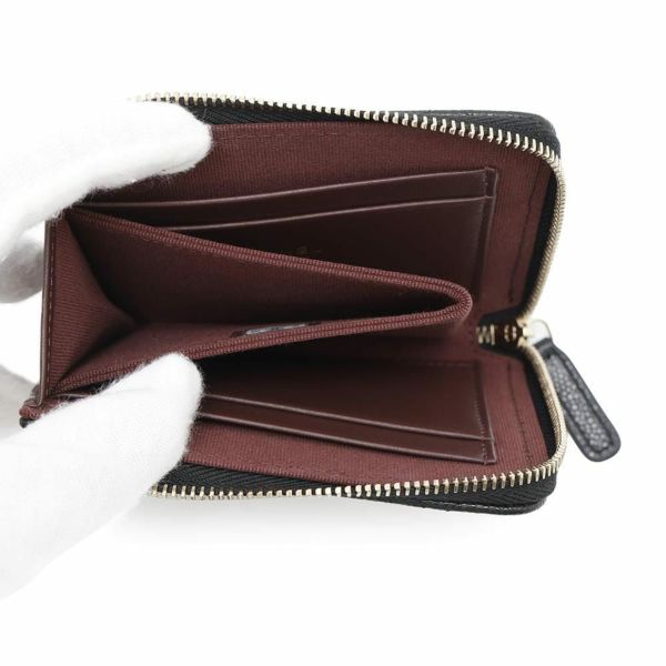 シャネル コインケース マトラッセ ココマーク キャビアスキン L字ファスナー AP3999 財布 カードケース 黒