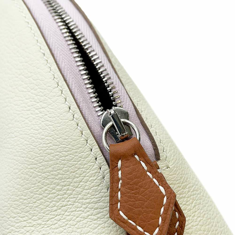 エルメス ボリード1923 ミニ トリコロール マッシュルーム/モーヴシルベストル/ゴールド/シルバー金具 エバーカラー U刻印