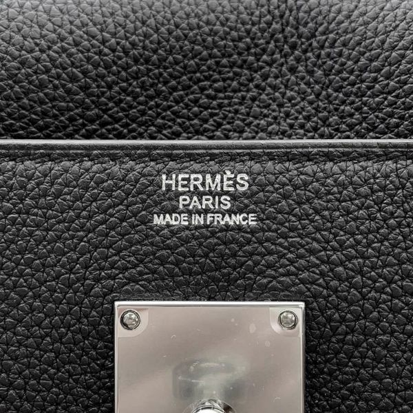 エルメス メッセンジャーケリーGM ブラック/シルバー金具 トゴ B刻印 HERMES メンズ 黒