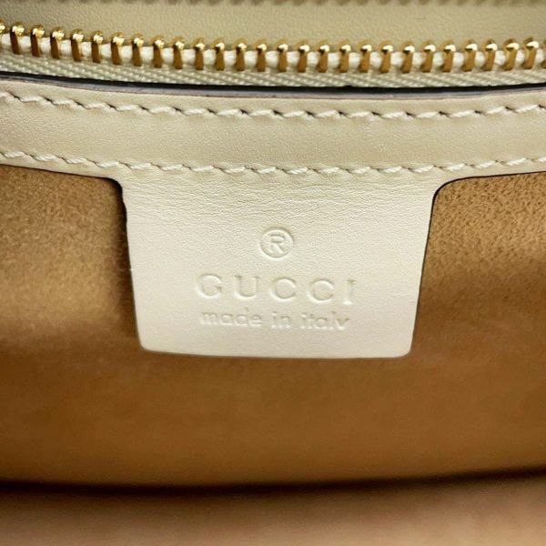 グッチ ショルダーバッグ シルヴィ リボン スモール 421882 GUCCI ハンドバッグ ウェブ 花 フラワー 白