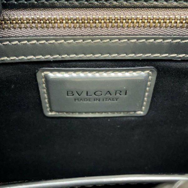 ブルガリ チェーンショルダーバッグ セルペンティ パテント BVLGARI シルバー