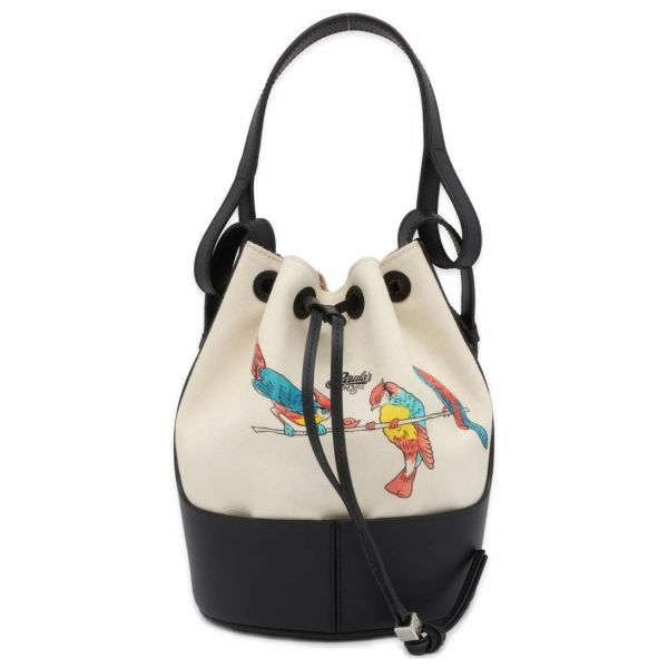 ロエベ ショルダーバッグ バルーンバッグ キャンバス レザー LOEWE 鳥