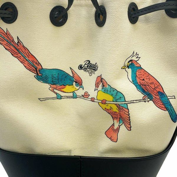 ロエベ ショルダーバッグ バルーンバッグ キャンバス レザー LOEWE 鳥