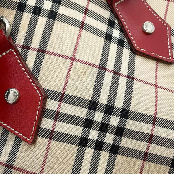 バーバリー ハンドバッグ ブルーレーベル ノバチェック キャンバス BURBERRY ミニボストンバッグ