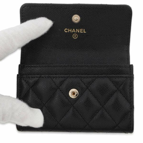 シャネル カードケース マトラッセ ココマーク キャビアスキン AP3187 CHANEL 財布 黒