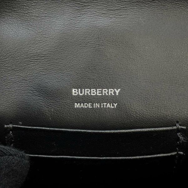 バーバリー ショルダーバッグ TBロゴ レザー BURBERRY ポシェット 黒