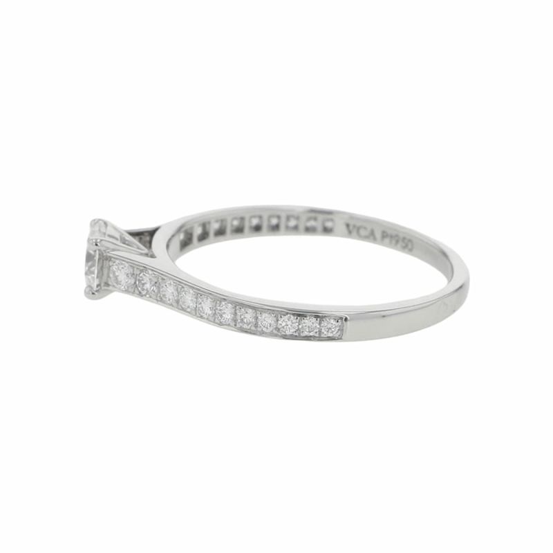 ヴァンクリーフ&アーペル リング ロマンス ソリティア ダイヤ 0.30ct Pt950プラチナ サイズ50 GIA鑑定書コピー 指輪