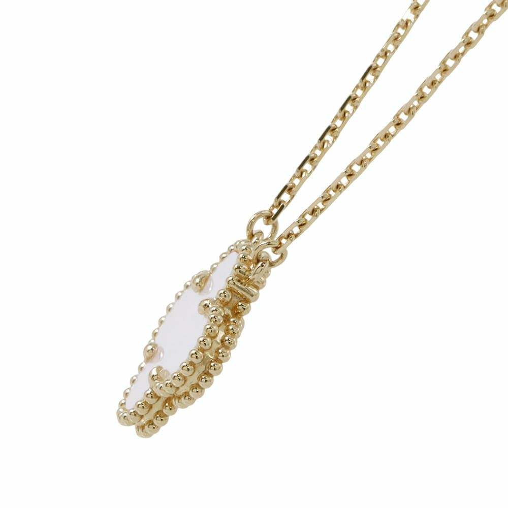 ヴァンクリーフ&アーペル ネックレス ヴィンテージ アルハンブラ ペンダント マザーオブパール K18YGイエローゴールド VCARA45900