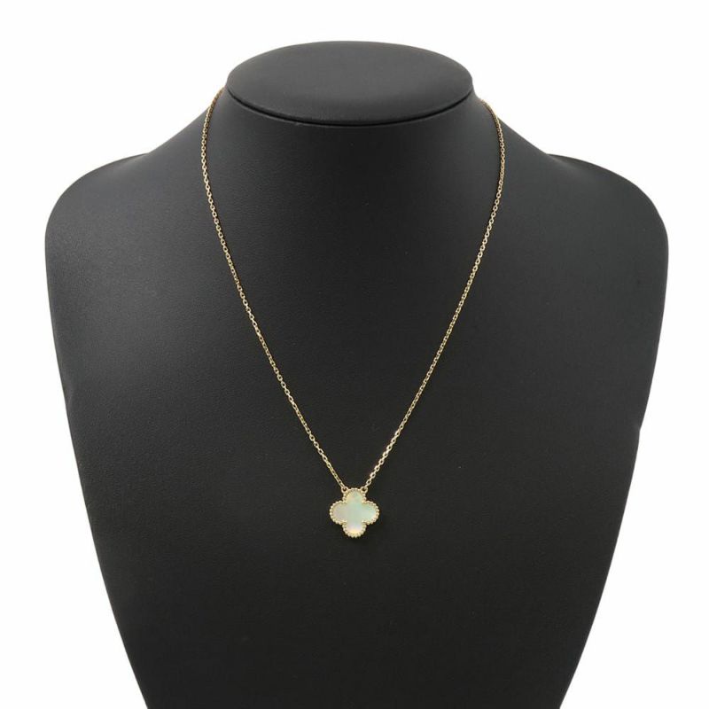 ヴァンクリーフ&アーペル ネックレス ヴィンテージ アルハンブラ ペンダント マザーオブパール K18YGイエローゴールド VCARA45900