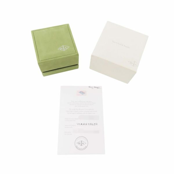 ヴァンクリーフ&アーペル リング マジック アルハンブラ アントレ レ ドア リング ホワイト&グレー マザーオブパール K18WG サイズ56