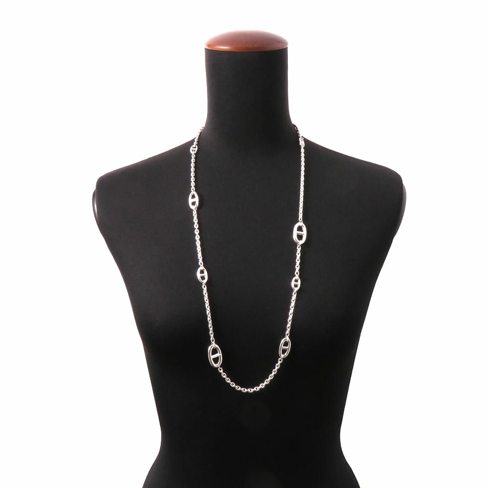 エルメス ネックレス シェーヌダンクル ファランドール 80 SV925シルバー HERMES ロングネックレス ジュエリー