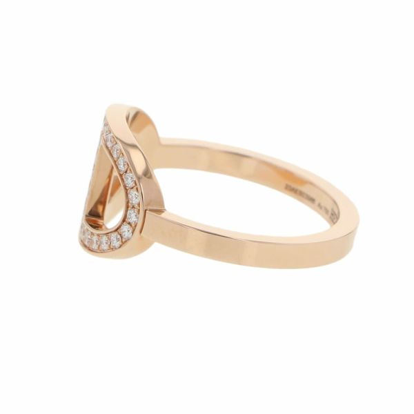 エルメス リング シェーヌダンクル コントゥール MM ダイヤモンド 33P 0.21ct K18PG リングサイズ52 HERMES 指輪