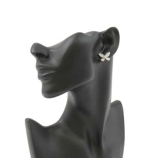 グラフ ピアス パヴェ バタフライ ダイヤモンド スモール スタッド イヤリング ダイヤ 計約1.10ct K18WGホワイトゴールド RGE1152