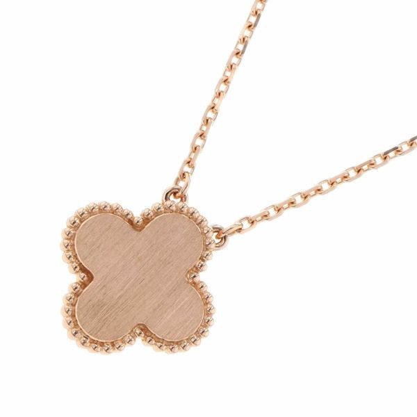 ヴァンクリーフ&アーペル ネックレス ヴィンテージ アルハンブラ シルバーオブシディアン ダイヤ 1P K18PG VCARP9T000 2023年ホリデー限定