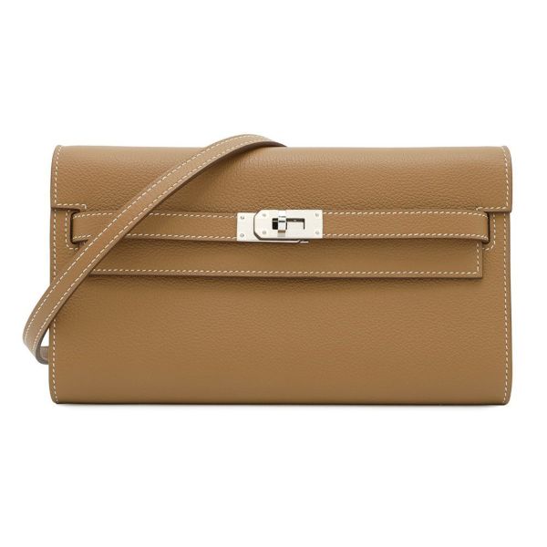 エルメス ケリーウォレット ロング トゥーゴー ゴールド/シルバー金具 エバーカラー K刻印 HERMES 財布