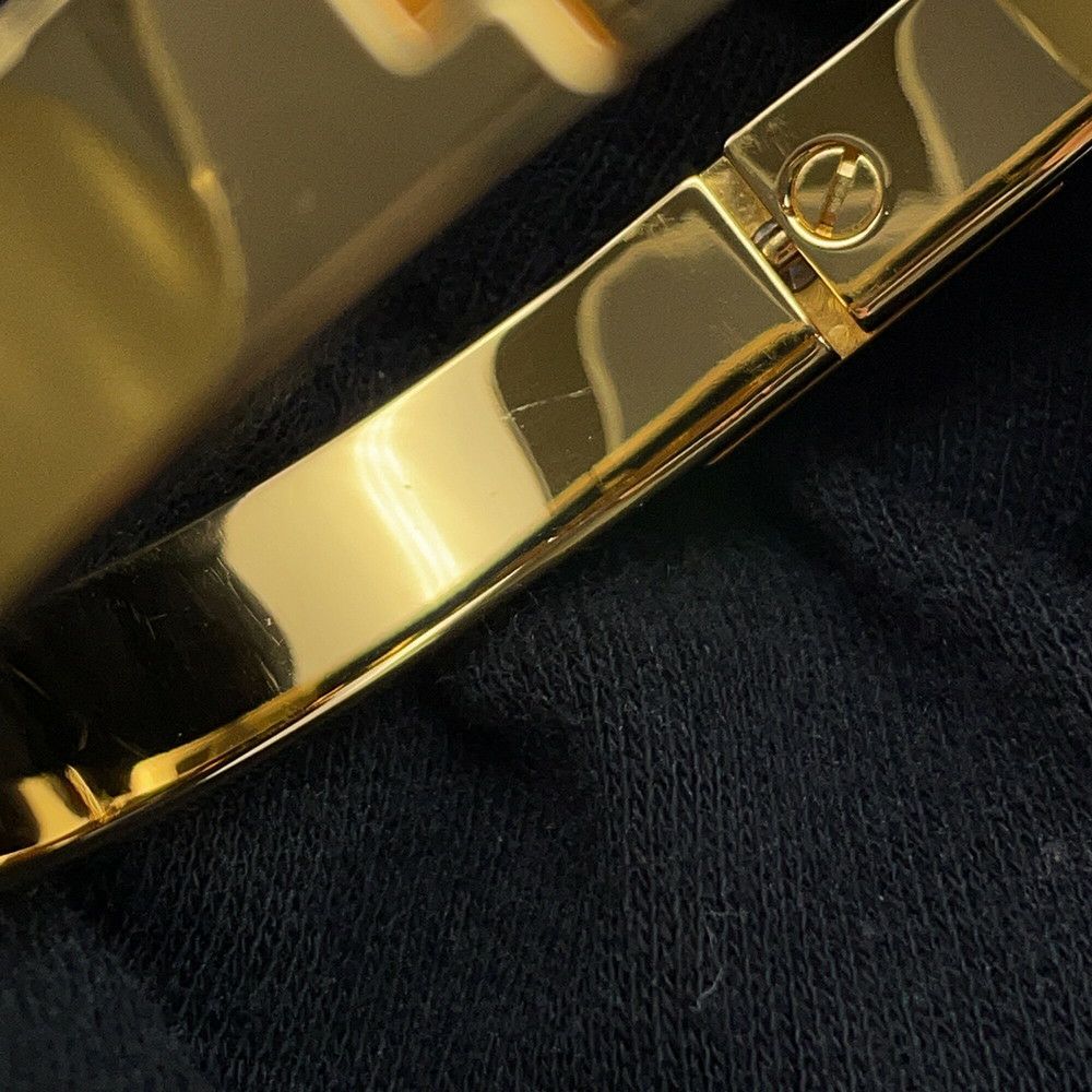 エルメス ブレスレット ミニクリック ケリー PM エナメル ブラック/ゴールド金具 HERMES 黒