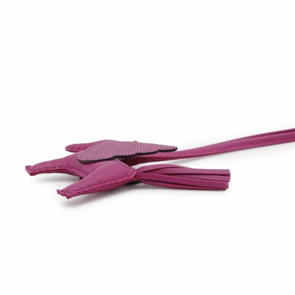 エルメス バッグチャーム ロデオPM ペガサス タッチ ローズパープル ラムスキン/リザード U刻印 HERMES