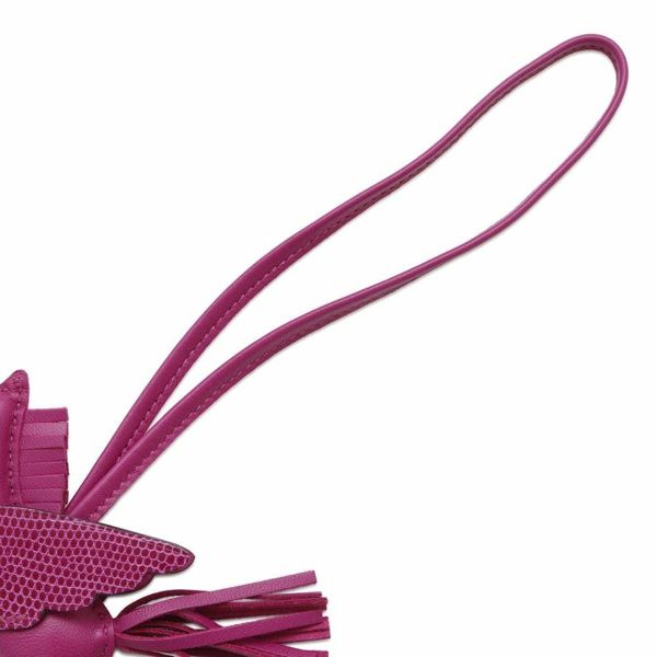 エルメス バッグチャーム ロデオPM ペガサス タッチ ローズパープル ラムスキン/リザード U刻印 HERMES