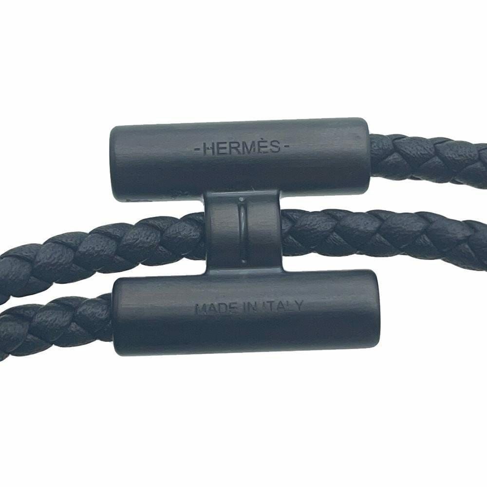 エルメス ブレスレット トゥルニ トレッセ ブラック/ブラック金具 スイフト HERMES アクセサリー 黒