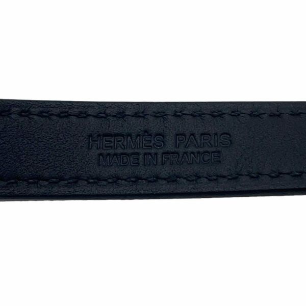 エルメス ネックレス ケリーラリアット Kelly lariat ブラック/シルバー金具 スイフト W刻印 HERMES 黒