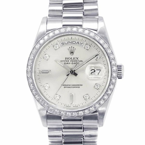 ロレックス デイデイト オイスターパーペチュアル Ptプラチナ 10PD 126234 ROLEX 腕時計 シルバー文字盤