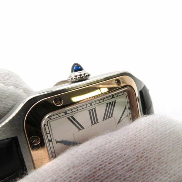 カルティエ サントス デュモン  SS/K18PGピンクゴールド Cartier 腕時計 シルバー文字盤