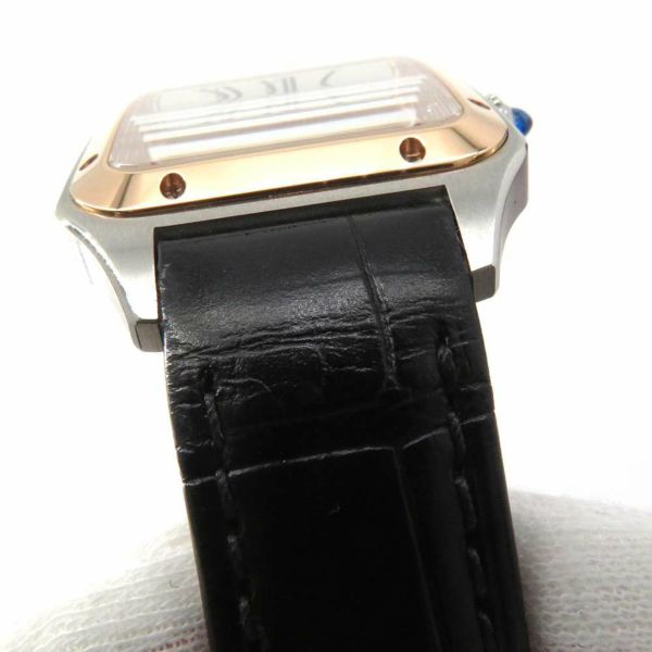 カルティエ サントス デュモン  SS/K18PGピンクゴールド Cartier 腕時計 シルバー文字盤