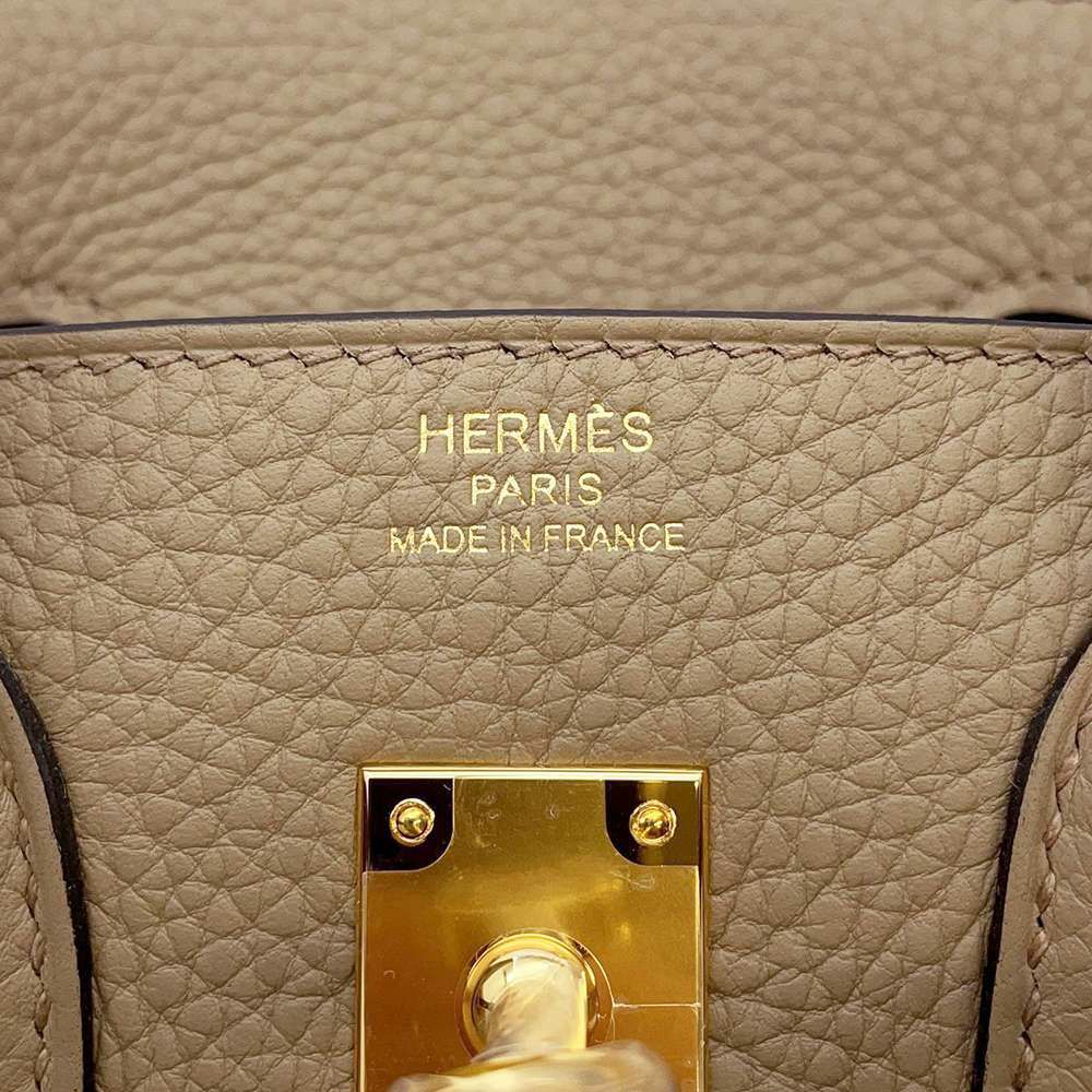 エルメス バーキン25 ベージュマルファ/ゴールド金具 トゴ B刻印 HERMES Birkin ハンドバッグ