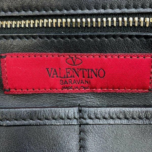 ヴァレンティノ・ガラヴァーニ トートバッグ ロックスタッズ レザー VALENTINO 2wayショルダーバッグ 黒