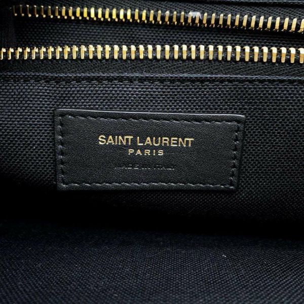 サンローランパリ トートバッグ リヴゴーシュ ストライプ キャンバス 617481 SAINT LAURENT PARIS 黒