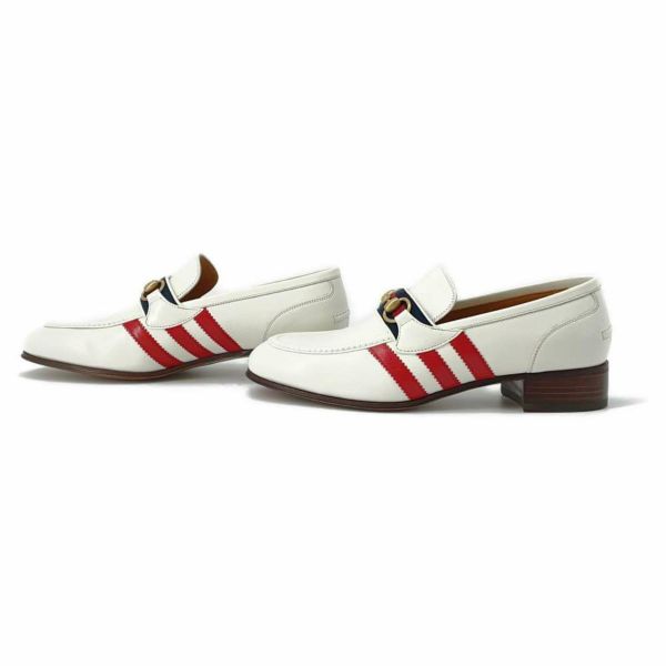 グッチ ローファー アディダスコラボ ホースビット レザー メンズサイズ7 702283 GUCCI adidas 靴 白