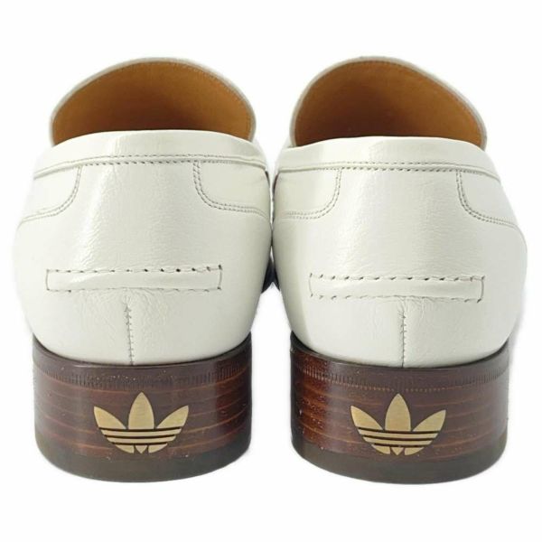 グッチ ローファー アディダスコラボ ホースビット レザー メンズサイズ7 702283 GUCCI adidas 靴 白