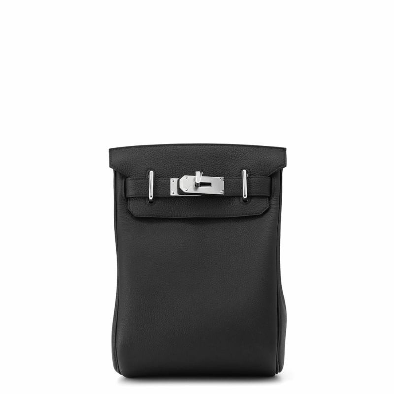 エルメス ボディバッグ ケリー アッカドPM ブラック/シルバー金具 トゴ W刻印 メンズ 黒