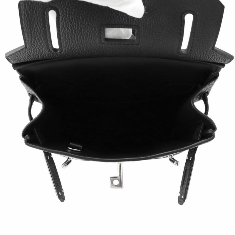 エルメス ボディバッグ ケリー アッカドPM ブラック/シルバー金具 トゴ W刻印 メンズ 黒