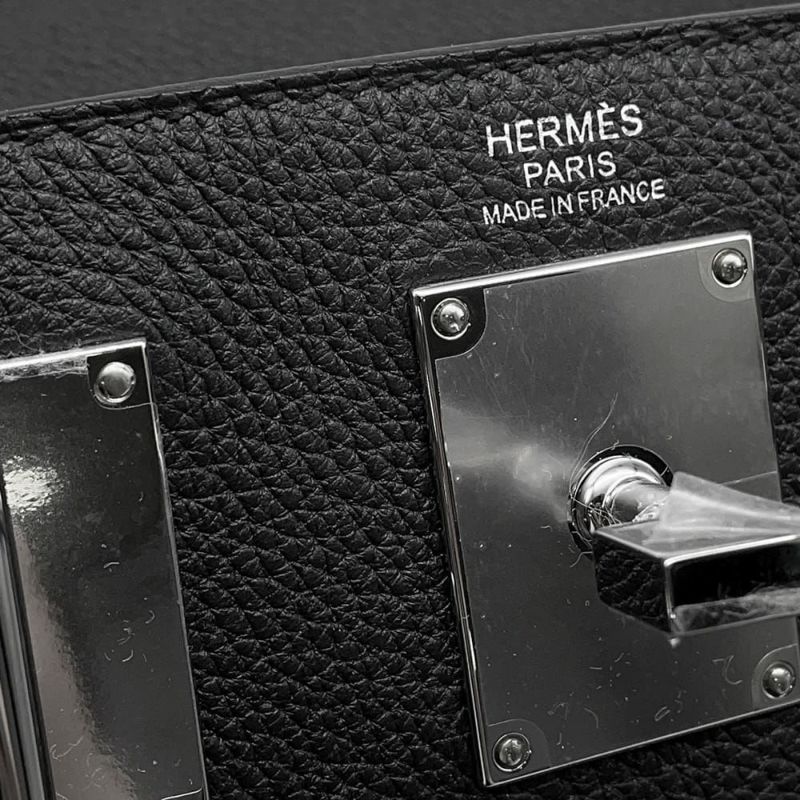 エルメス ボディバッグ ケリー アッカドPM ブラック/シルバー金具 トゴ W刻印 メンズ 黒