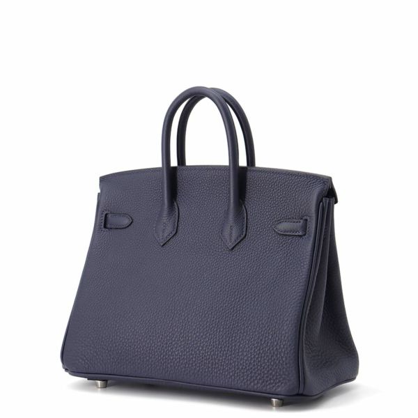 エルメス バーキン25 ブルーニュイ/シルバー金具 トゴ W刻印 HERMES Birkin ハンドバッグ